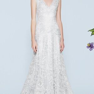 Tadashi Shoji Silver Gown